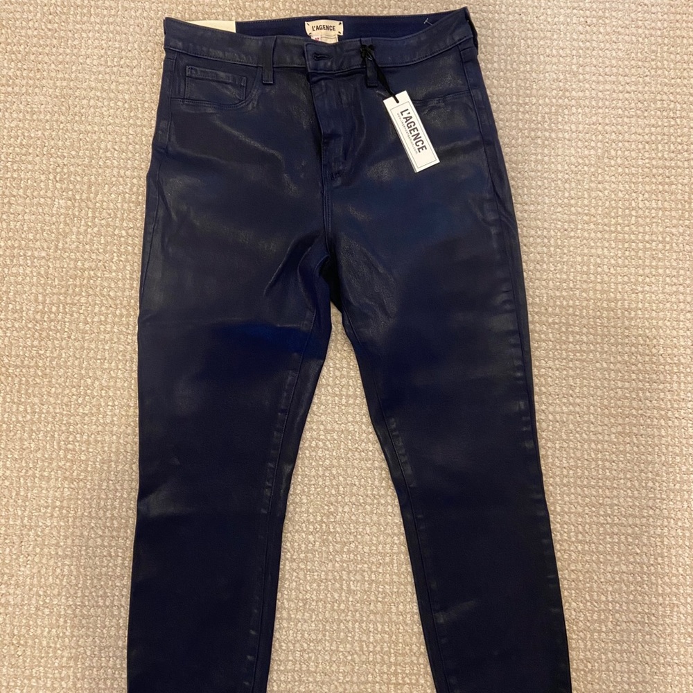L’AGENCE high rise skinny jeans, navy colored